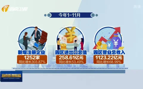 海口综合保税区：1-11月新增注册企业1252家 多项指标均实现高速增长